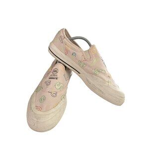 Adidas Nizza Slip-On Sneakers Multicolor Alphabet Print Size 9 US Womens Casual